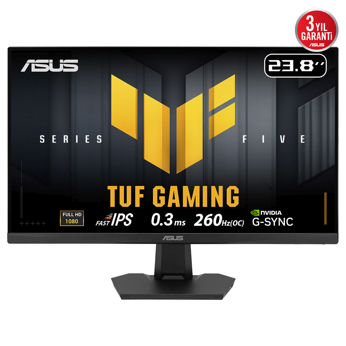 ASUS TUF Gaming VG249QM5F 23.8 inç 260Hz 0.3ms FreeSync G-SYNC Uyumlu Full HD Fast IPS  Gaming Monitör