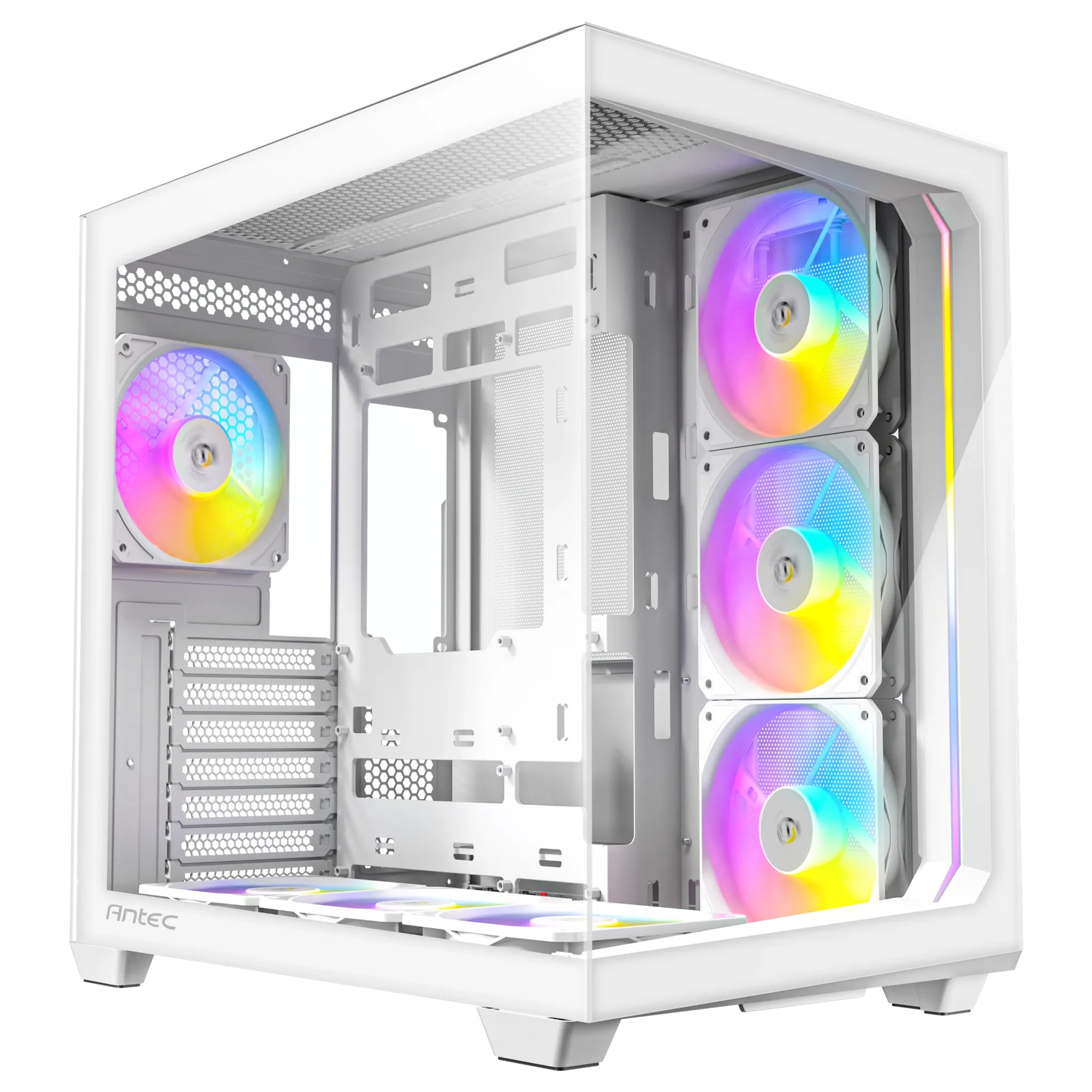 Antec C5 ARGB White 7x120mm ARGB Fan Temperli Cam USB Type-C Beyaz Mid Tower Gaming (Oyuncu) Kasa