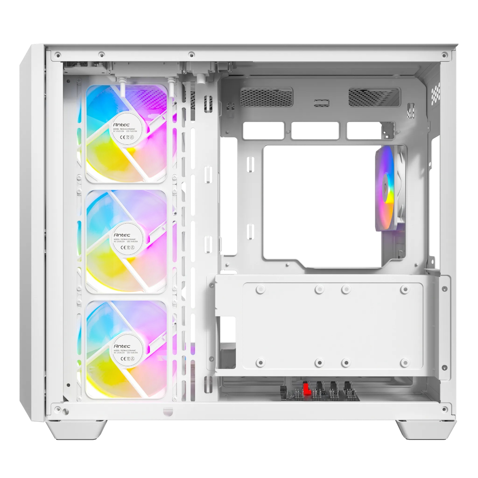 Antec C5 ARGB White 7x120mm ARGB Fan Temperli Cam USB Type-C Beyaz Mid Tower Gaming (Oyuncu) Kasa