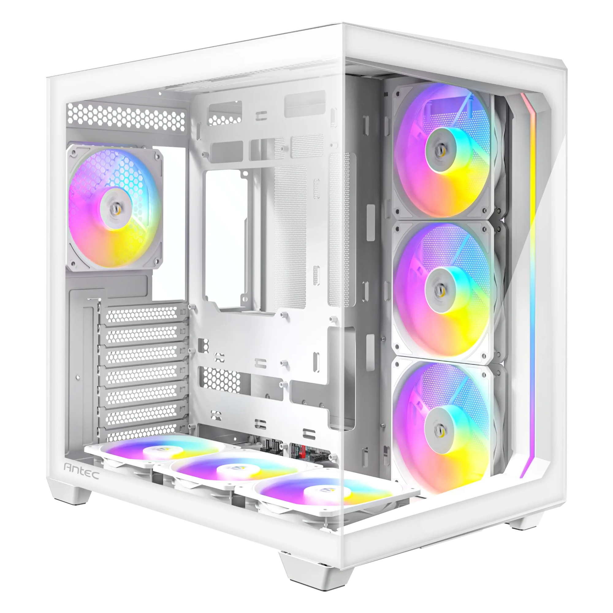Antec C5 ARGB White 7x120mm ARGB Fan Temperli Cam USB Type-C Beyaz Mid Tower Gaming (Oyuncu) Kasa