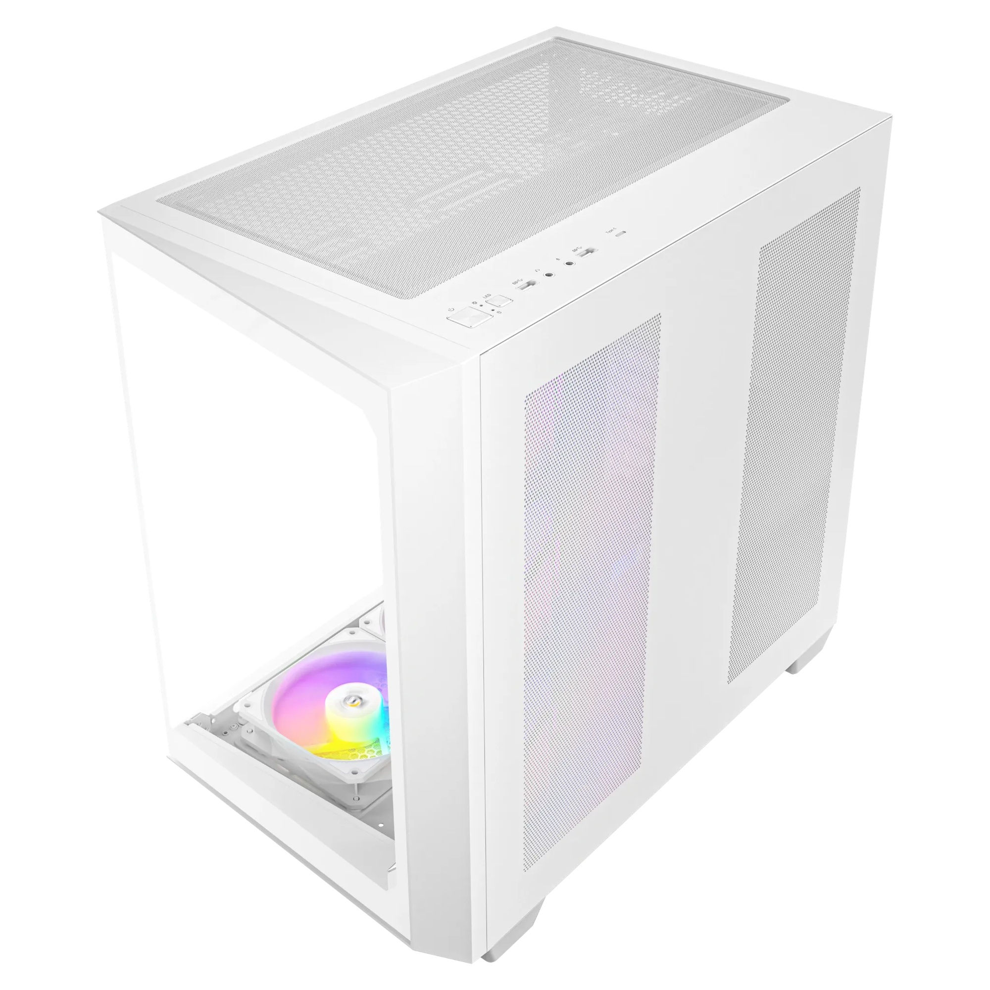 Antec C5 ARGB White 7x120mm ARGB Fan Temperli Cam USB Type-C Beyaz Mid Tower Gaming (Oyuncu) Kasa