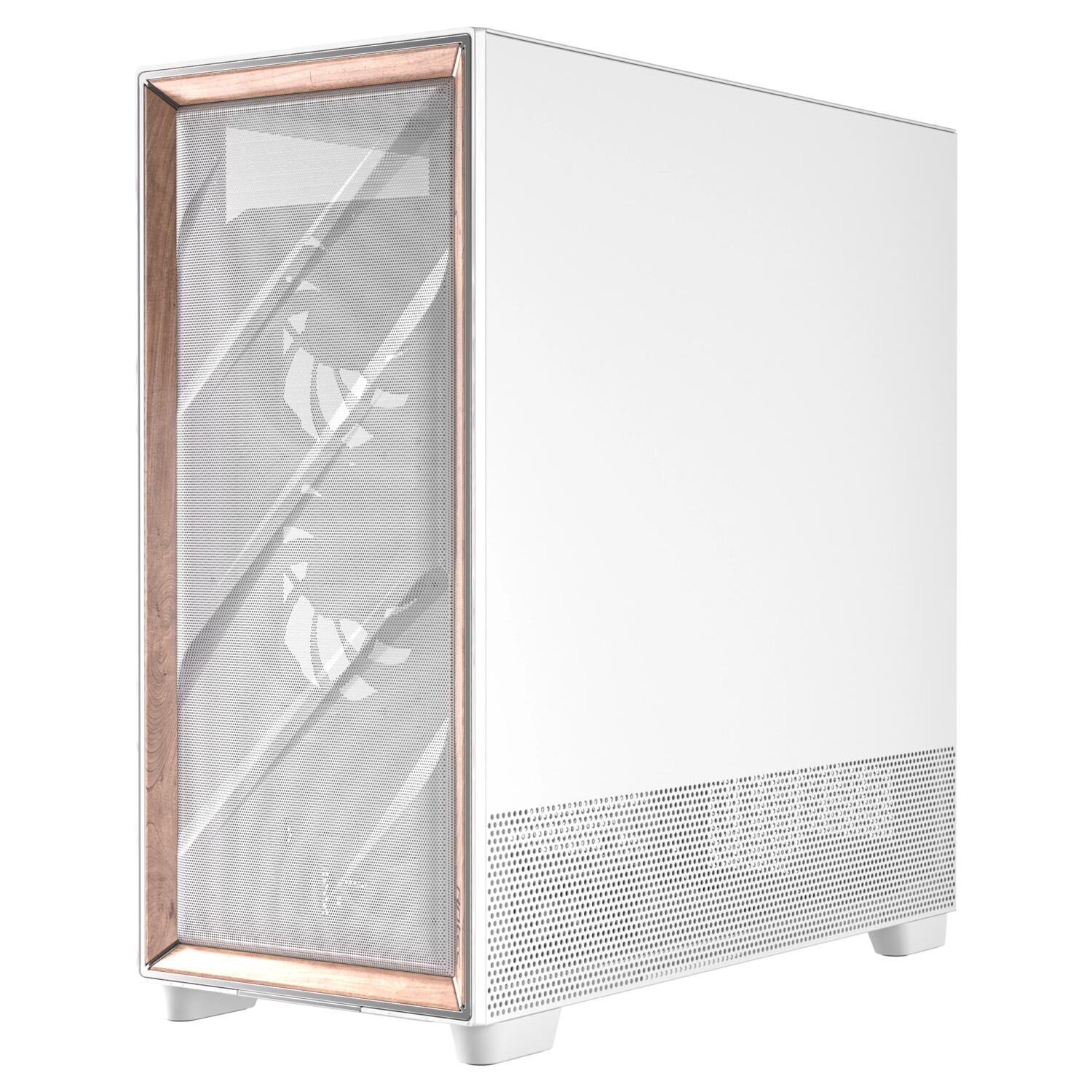 Antec FLUX PRO 6x PWM Fan Temperli Cam USB Type-C Ahşap Detaylı Beyaz Full Tower Gaming (Oyuncu) Kasa