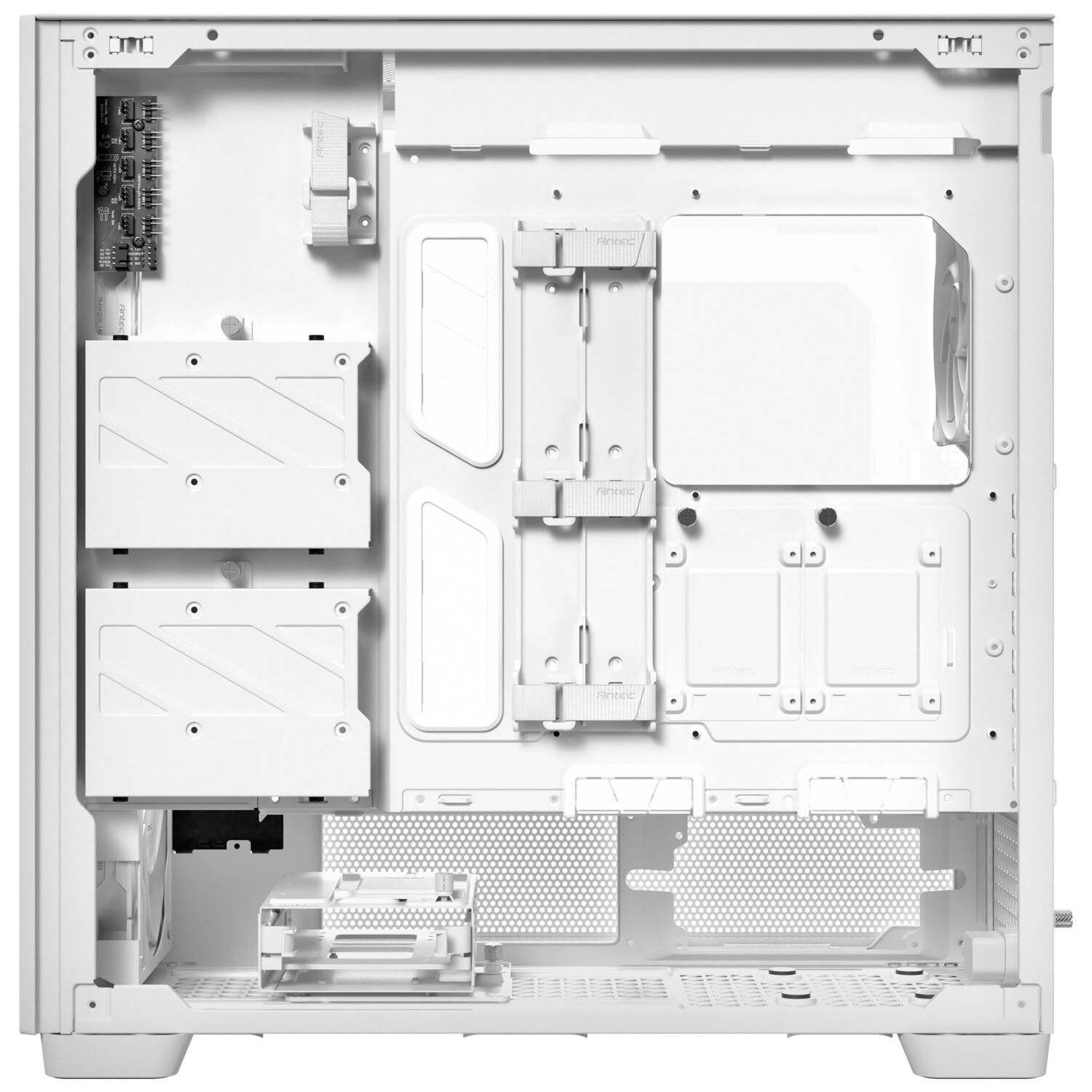 Antec FLUX PRO 6x PWM Fan Temperli Cam USB Type-C Ahşap Detaylı Beyaz Full Tower Gaming (Oyuncu) Kasa