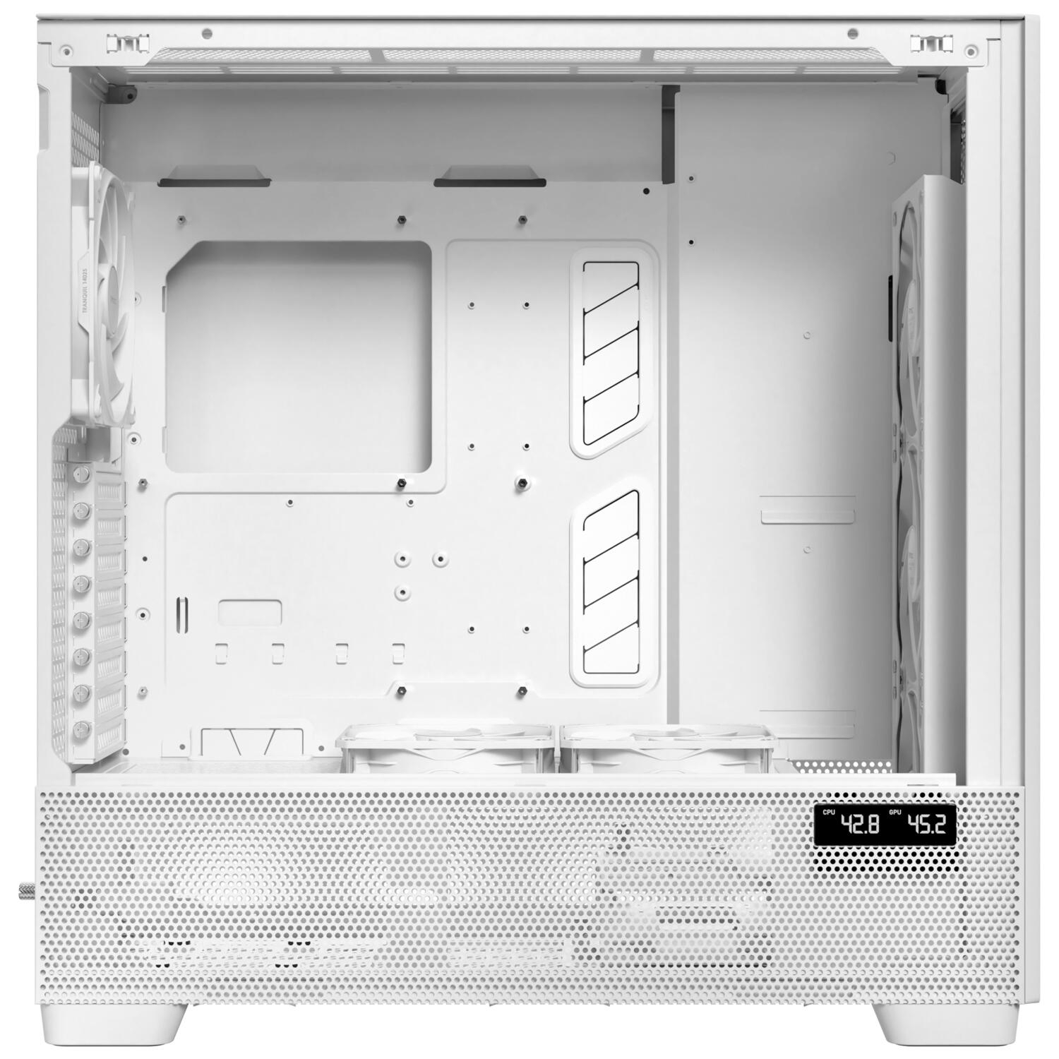 Antec FLUX PRO 6x PWM Fan Temperli Cam USB Type-C Ahşap Detaylı Beyaz Full Tower Gaming (Oyuncu) Kasa