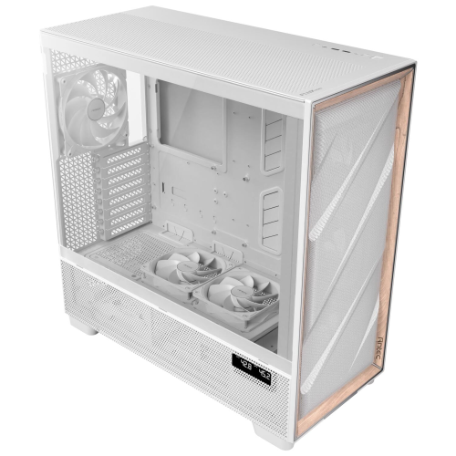 Antec FLUX PRO 6x PWM Fan Temperli Cam USB Type-C Ahşap Detaylı Beyaz Full Tower Gaming (Oyuncu) Kasa