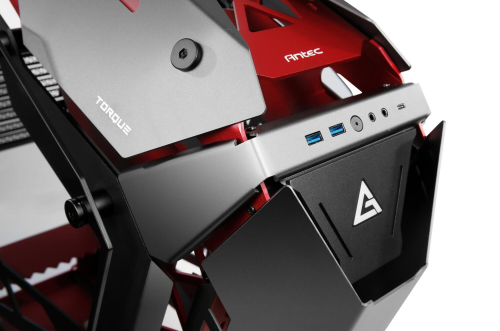 Antec Torque Temperli Cam USB Type-C E-ATX Kırmızı/Gri Mid Tower Open-Air Gaming (Oyuncu) Kasa