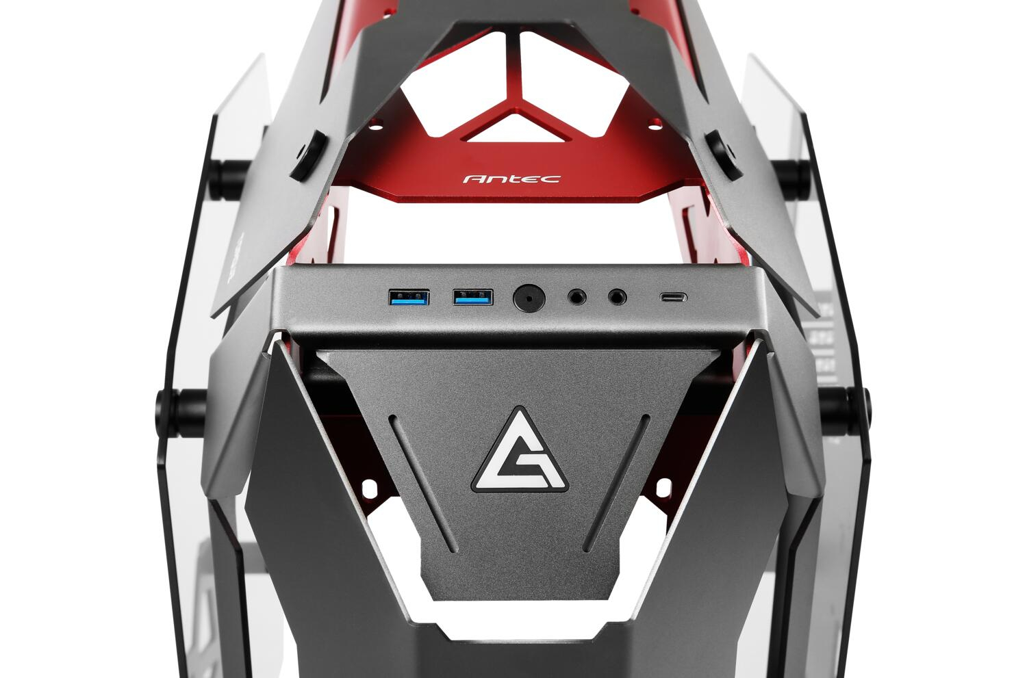 Antec Torque Temperli Cam USB Type-C E-ATX Kırmızı/Gri Mid Tower Open-Air Gaming (Oyuncu) Kasa