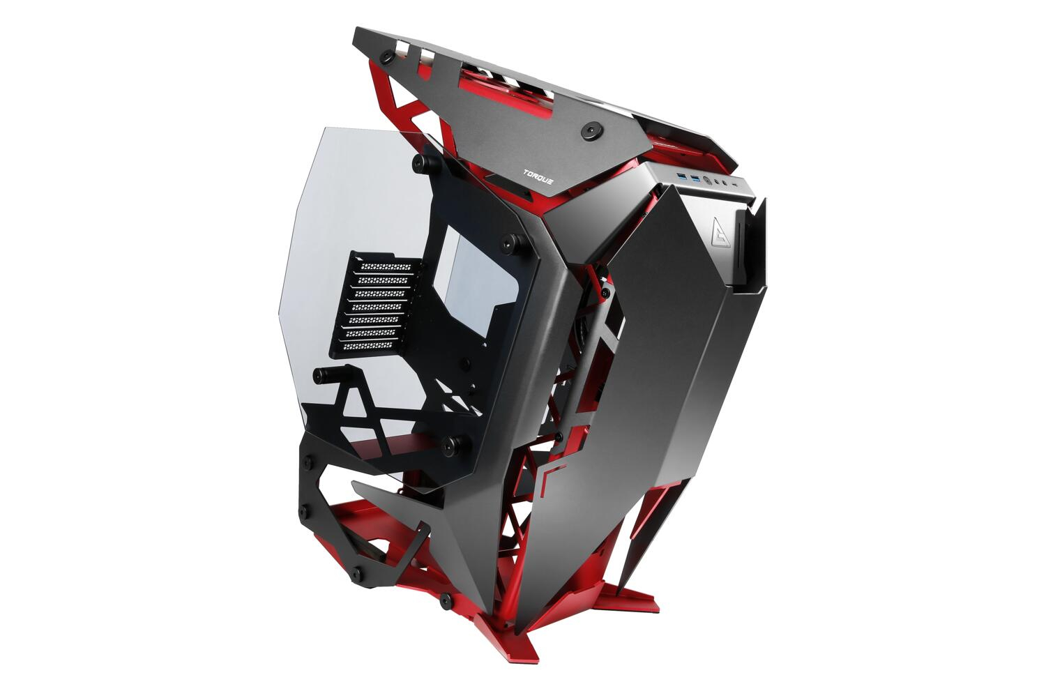 Antec Torque Temperli Cam USB Type-C E-ATX Kırmızı/Gri Mid Tower Open-Air Gaming (Oyuncu) Kasa