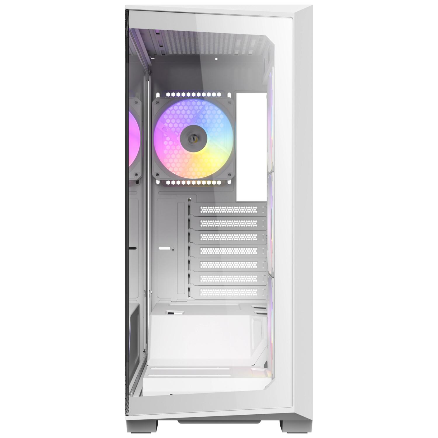 Antec C3 ARGB White 4x120mm ARGB Fan Temperli Cam USB Type-C Beyaz Mid Tower Gaming (Oyuncu) Kasa