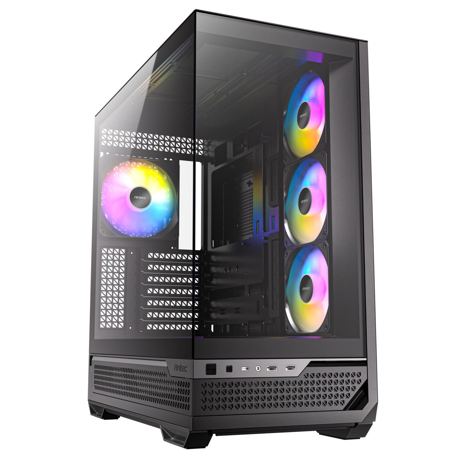 Antec C7 ARGB 3x120mm + 1x140mm ARGB PWM Fan Temperli Cam USB Type-C Siyah Mid Tower Gaming (Oyuncu) Kasa