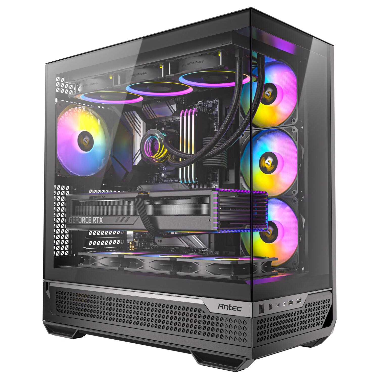 Antec C7 ARGB 3x120mm + 1x140mm ARGB PWM Fan Temperli Cam USB Type-C Siyah Mid Tower Gaming (Oyuncu) Kasa