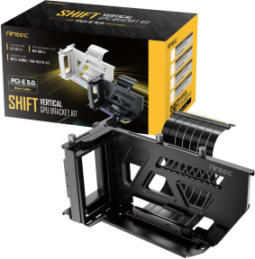 Antec SHIFT ARGB PCIe 5.0 x16 190mm Siyah Dikey Ekran Kartı Montaj Kiti ve Riser Kablo