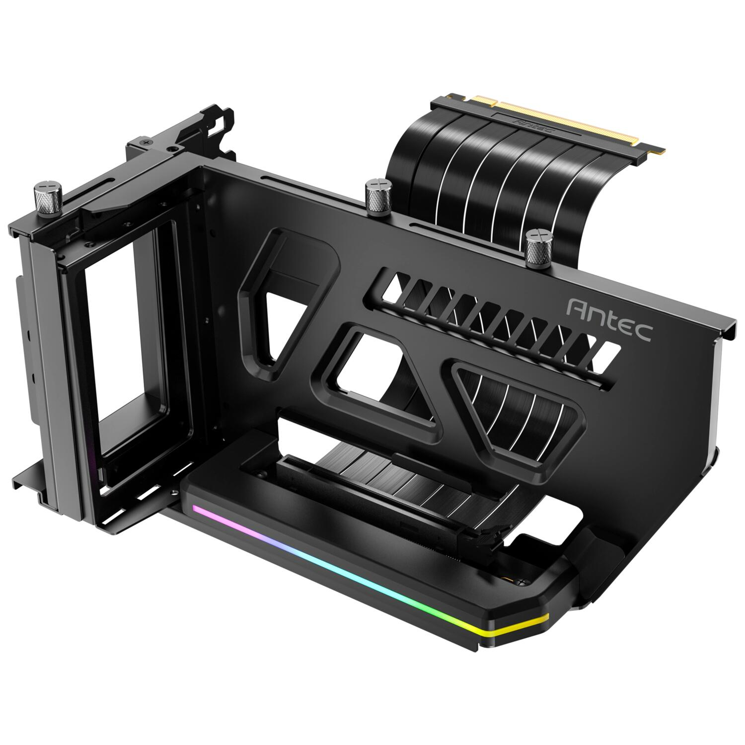 Antec SHIFT ARGB PCIe 5.0 x16 190mm Siyah Dikey Ekran Kartı Montaj Kiti ve Riser Kablo