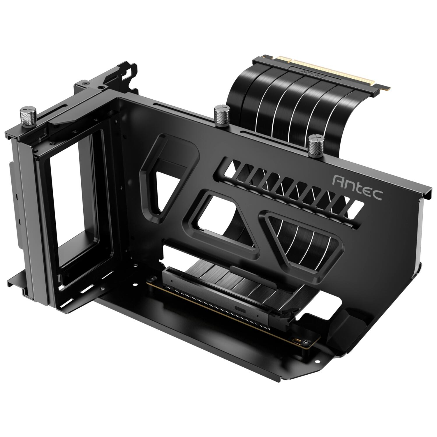 Antec SHIFT ARGB PCIe 5.0 x16 190mm Siyah Dikey Ekran Kartı Montaj Kiti ve Riser Kablo