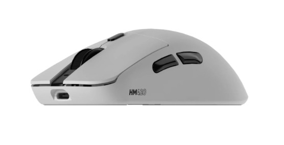 Hawk Gaming HM420B 4K Hz 26000 DPI Tri-Mode Kablosuz/Bluetooth Şarj Standlı Beyaz Gaming Mouse