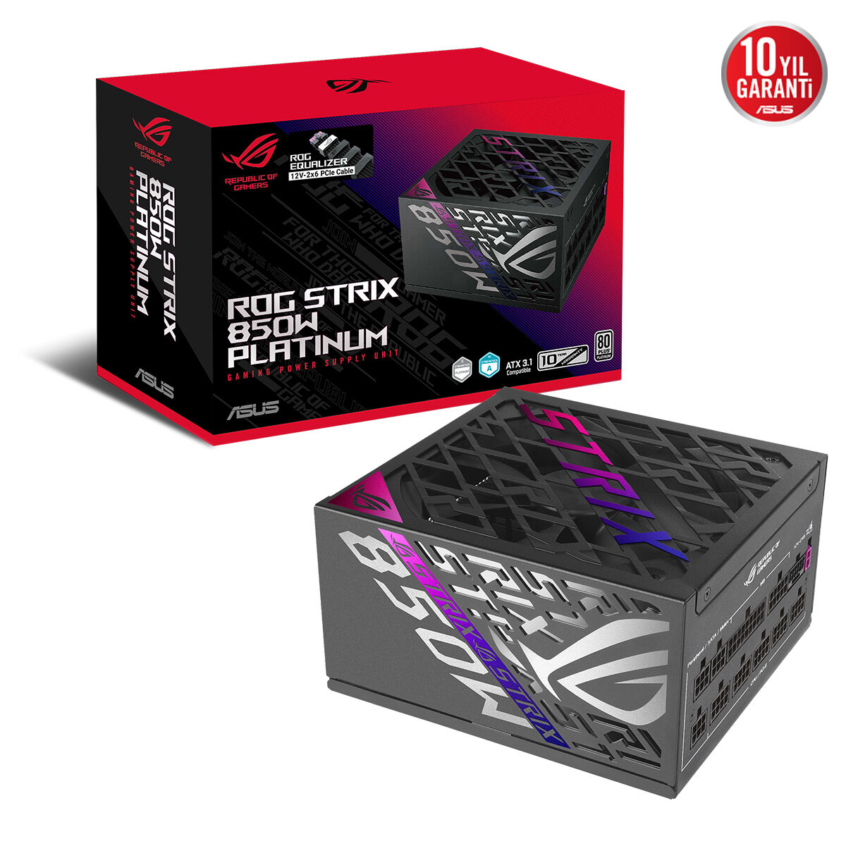 ASUS ROG Strix 850W Platinum (ROG Equalizer) Power Supply 