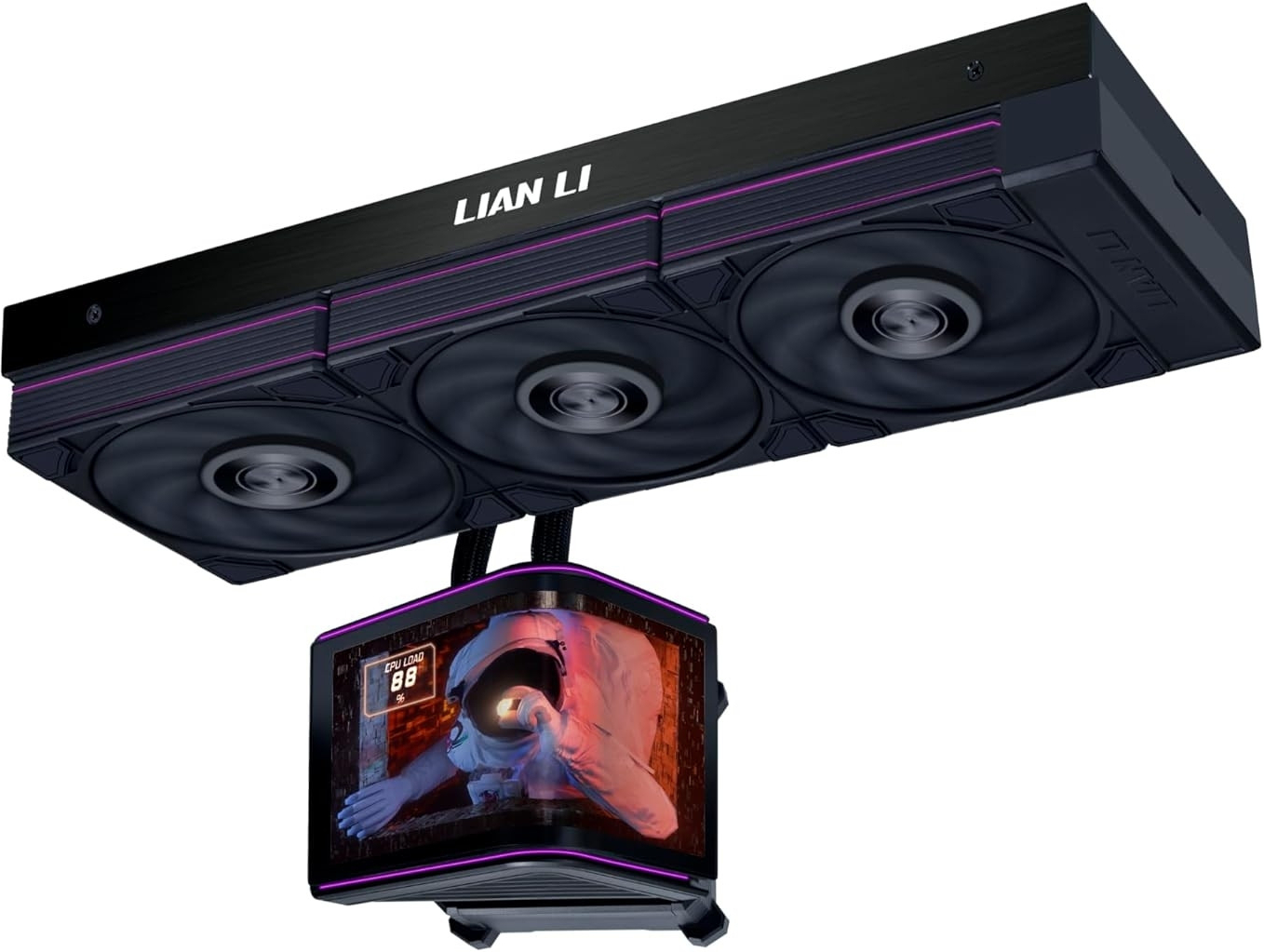 Lian Li HydroShift II OLED Curved 360P28 360mm Siyah Sıvı Soğutucu 