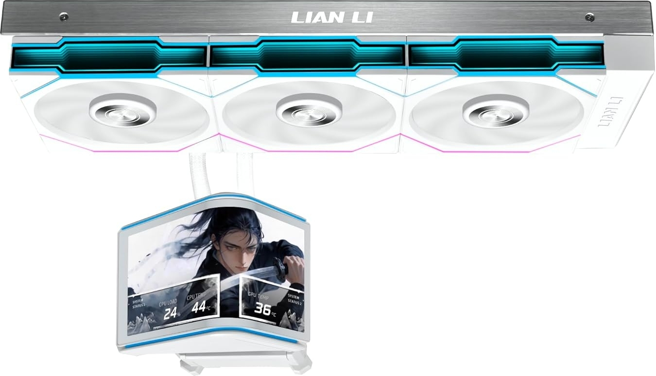 Lian Li HydroShift II OLED Curved 360TL 360mm Beyaz Sıvı Soğutucu