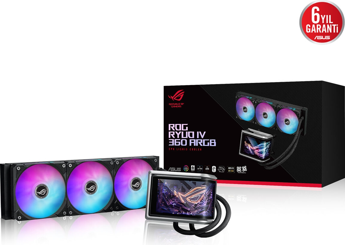 ASUS ROG RYUO IV 360 ARGB 360mm Siyah İşlemci Sıvı Soğutucu (90RC01N1-B0EAY0)
