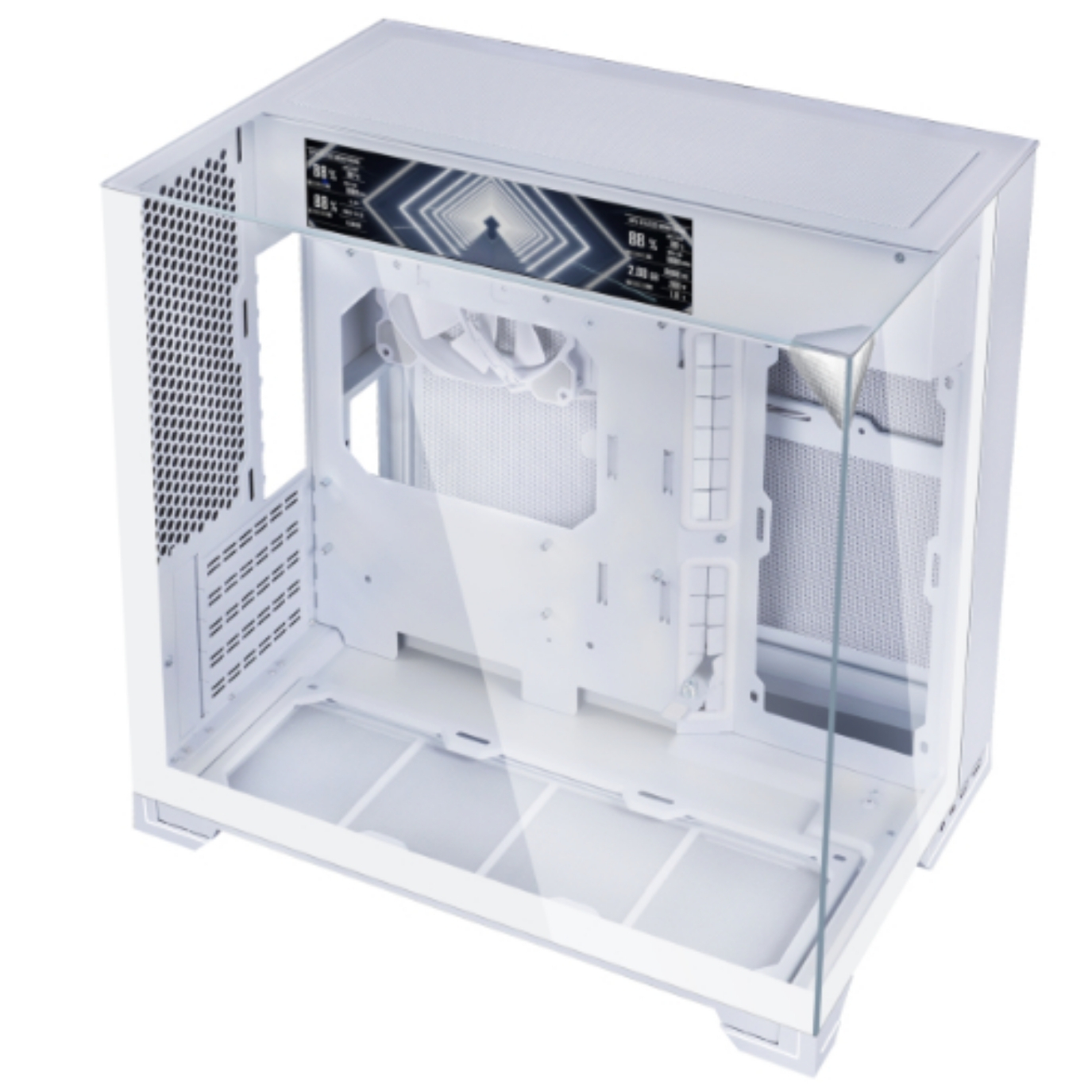 Lian Li O11 Vision M Digital Beyaz Mid Tower mATX Kasa (G99.O11VMDW.00)