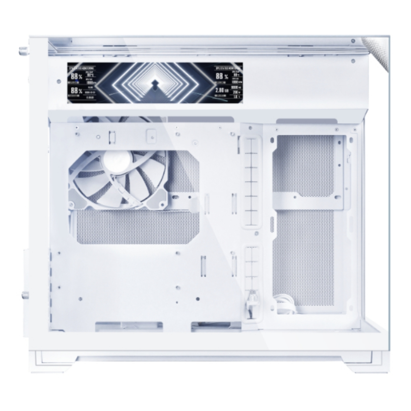 Lian Li O11 Vision M Digital Beyaz Mid Tower mATX Kasa (G99.O11VMDW.00)