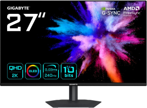 GIGABYTE GO27Q24A 27″ 240Hz 0.03ms 2K G-Sync HDR10 QHD QD-OLED Pivot Gaming (Oyuncu) Monitör