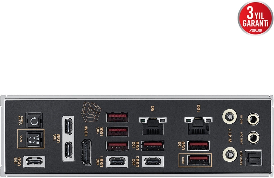 ASUS ROG CROSSHAIR 2006 AMD X870E AM5 DDR5 9600+(OC) MHz WiFi7 Gaming Anakart