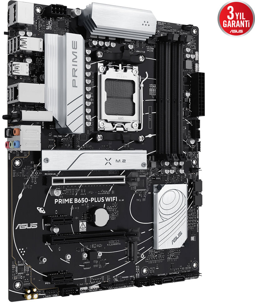 ASUS Prime B650-Plus Gaming WIFI AMD B650 Soket AM5 DDR5 7600(OC)MHz ATX Gaming (Oyuncu) Anakart