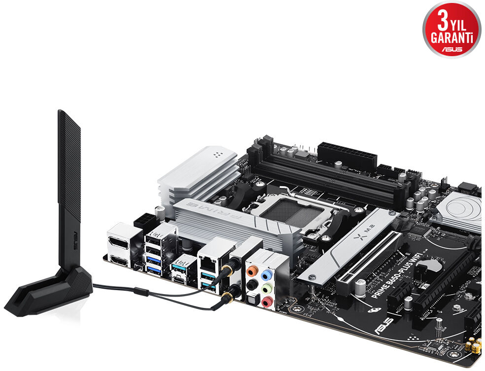 ASUS Prime B650-Plus Gaming WIFI AMD B650 Soket AM5 DDR5 7600(OC)MHz ATX Gaming (Oyuncu) Anakart