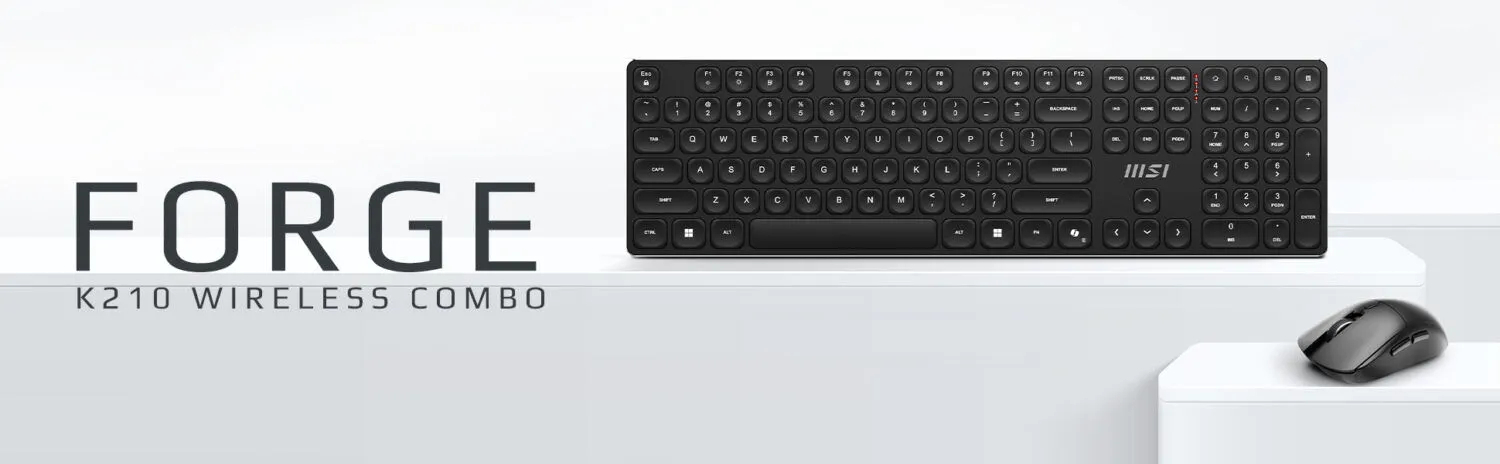 MSI FORGE K210 Wireless Combo Türkçe Kablosuz Klavye Mouse Set