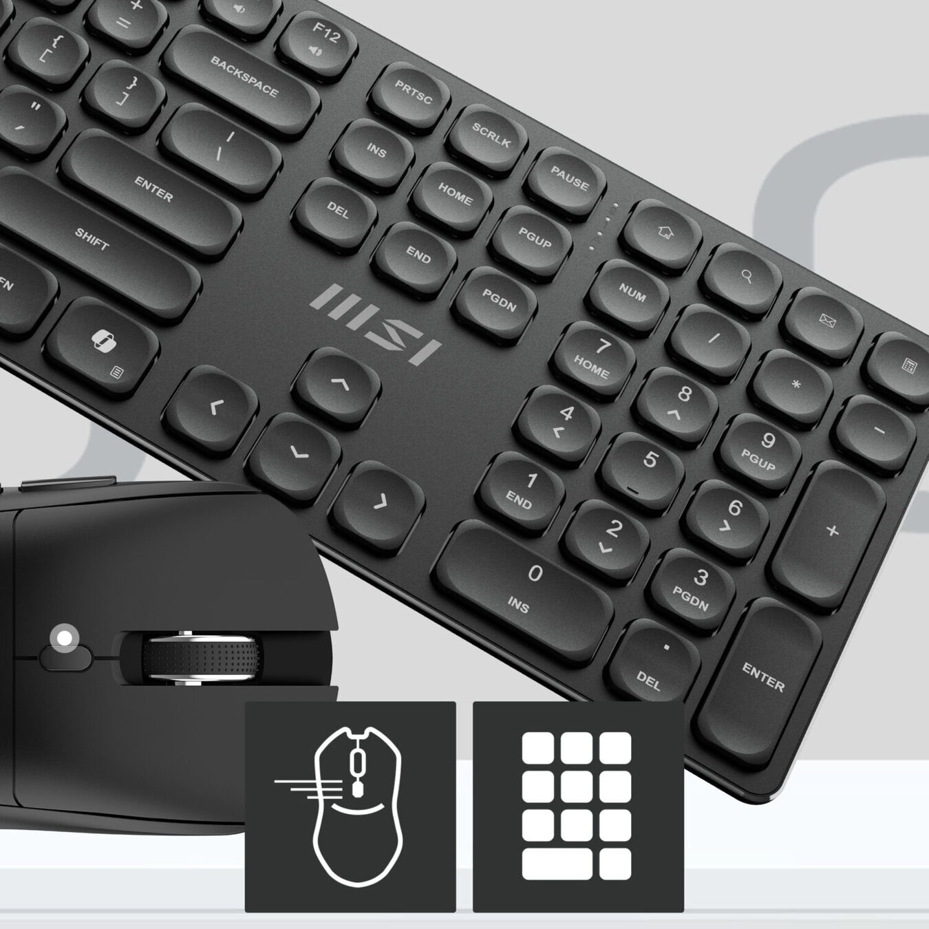 MSI FORGE K210 Wireless Combo Türkçe Kablosuz Klavye Mouse Set