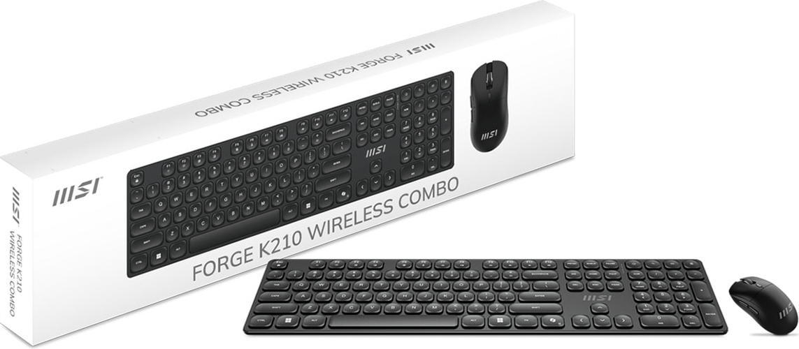 MSI FORGE K210 Wireless Combo Türkçe Kablosuz Klavye Mouse Set