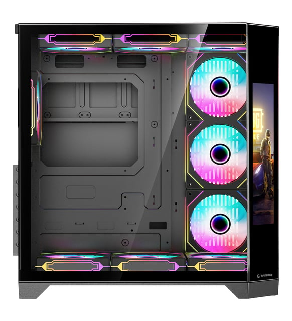 Rampage NOVA 9.16″ Lcd Ekranlı Hub+Kumanda Siyah 7x12cm ARGB Pwm Fan Gaming (Oyuncu) Kasası
