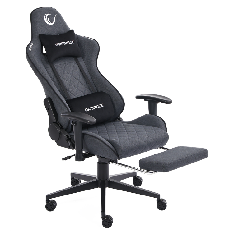 Rampage KL-R29 Myth Pro Üst Seviye Terletmez Kumaş Gri Gaming Oyuncu Koltuğu