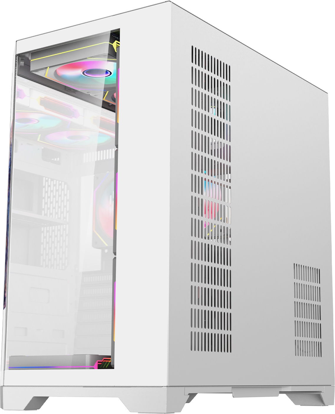 Rampage NOVA 9.16″ Lcd Ekranlı Hub+Kumanda Beyaz 7x12cm ARGB Pwm Fan Gaming Kasası