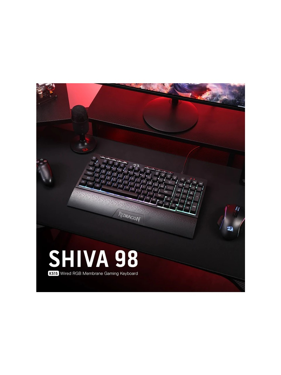 Redragon K515 Pro Shiva Rgb Kablosuz Membranlı Türkçe Oyun Klavyesi