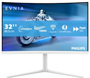 Philips Evnia 32M2C5501/00 31.5″ 180Hz 1ms HDMI DP Free Sync G-Sync HDR10 QHD VA Curved Gaming Monitör