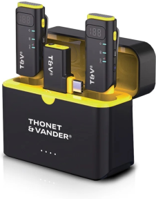Thonet & Vander VX390 Yayıncı Mikrofon Seti - Yaka Mikrofonu Ortam Gürültü Engelleme 5 Saat Pil Ömrü