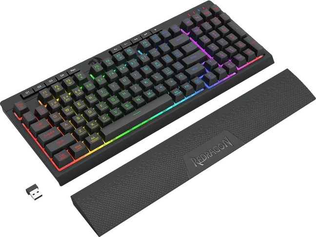 Redragon K515 Pro Shiva RGB Kablosuz Membranlı Smooth Lineer Switch Türkçe Oyuncu Klavyesi