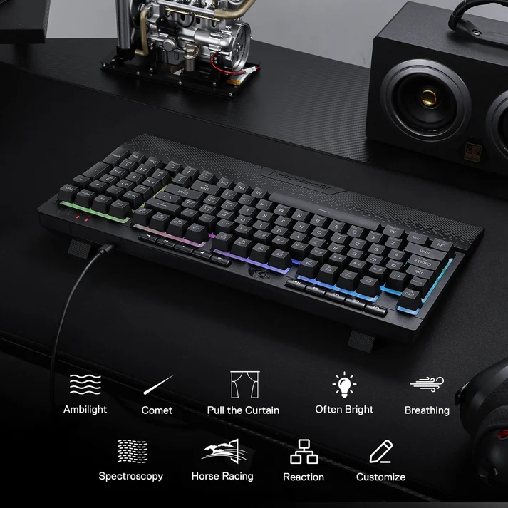 Redragon K515 Pro Shiva RGB Kablosuz Membranlı Smooth Lineer Switch Türkçe Oyuncu Klavyesi