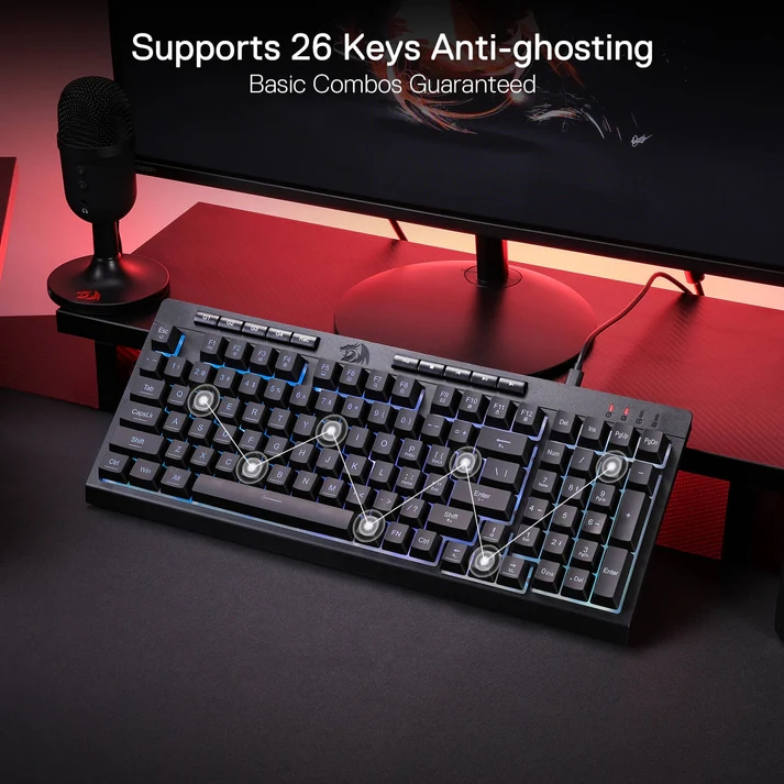 Redragon K515 Pro Shiva RGB Kablosuz Membranlı Smooth Lineer Switch Türkçe Oyuncu Klavyesi
