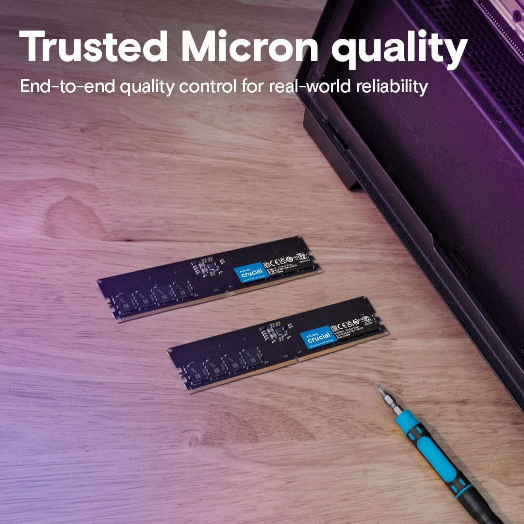 Crucial 16 GB 4800 MHz CL40 CT16G48C40U5 DDR5 Ram