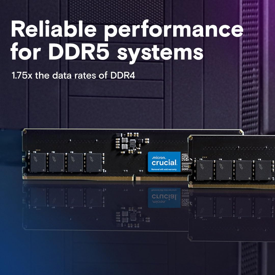 Crucial 16 GB 4800 MHz CL40 CT16G48C40U5 DDR5 Ram