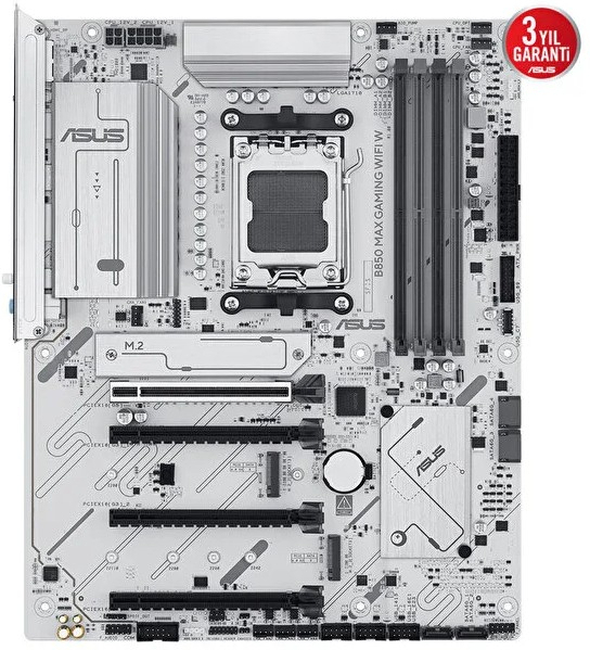 ASUS B850 MAX GAMING WIFI W AMD Soket AM5 B850 DDR5 8000+MT/s (OC) Wi-Fi 6E ATX Anakart (90MB1PR0-M0EAY0)