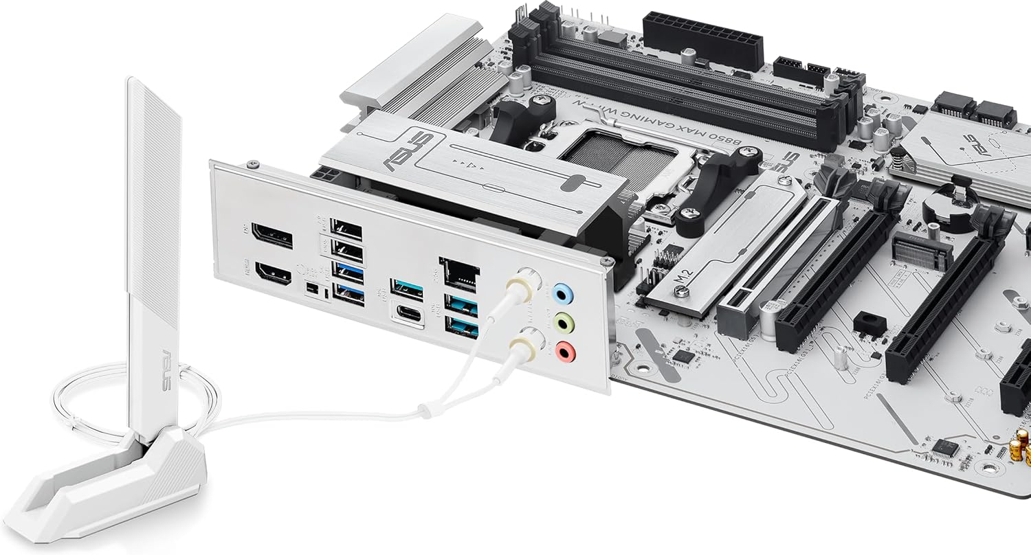 ASUS B850 MAX GAMING WIFI W AMD Soket AM5 B850 DDR5 8000+MT/s (OC) Wi-Fi 6E ATX Anakart (90MB1PR0-M0EAY0)