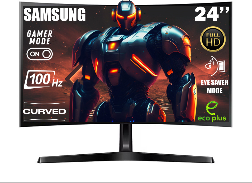 Samsung Essential S3 LS24D366GAUXUF 24″ 4 ms Full HD Curved 100 Hz Monitör