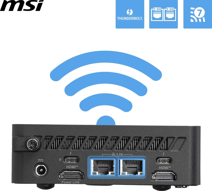 MSI CUBI NUC AI+ 3MG-003EU CORE ULTRA 7 355 16GB 1TB SSD W11 PRO SIYAH MINI MASAÜSTÜ PC