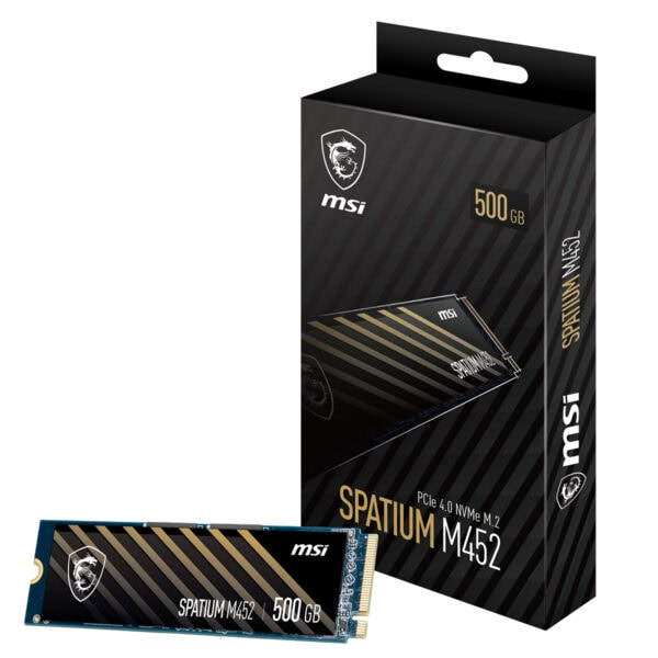 MSI Spatium M452 500GB 3600/3100MB/s PCIe Gen 4.0 NVMe M.2 SSD Disk