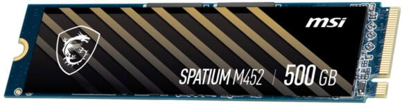 MSI Spatium M452 500GB 3600/3100MB/s PCIe Gen 4.0 NVMe M.2 SSD