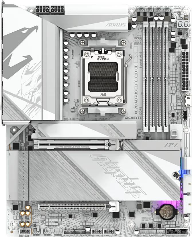 GIGABYTE X870 A ELITE X ICE AMD ANAKART